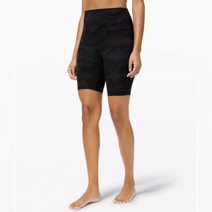 Lululemon black camo align bike shorts